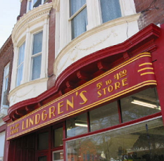 Lindgren store sign