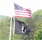 Flags over Hamlin Lake
